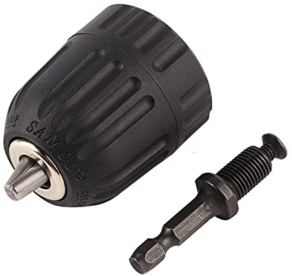1/4 Inch Hex Chuck Adapter 3/8-24UNF Drill Chuck for Impact Driver Keyless Drill Bit Chuck 0.8-10MM for 9.3mm Axis