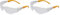 Dewalt DPG54-1D PROTECTOR Clear High Performance Lightweight Protective Safety Glasses With Wraparound Frame -Yellow/Clear (Packaging may vary) (Pack of 2)