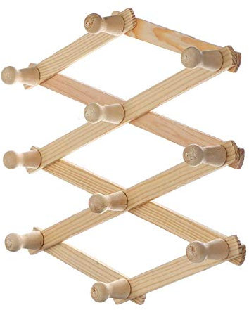 LeGDOr Kleiderhakenleiste aus Holz für Kleiderbügel, Wandmontage, zum Aufhängen von Hut, Handtuchhaken zum Aufhängen von Kleidung, Jacke, Hut (Farbe: Gelb, Größe: Einheitsgröße)