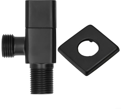 CWOQOCW Black Water Shut Off Valve, G1/2 Water Isolating Valves Diverter Wall Mounted Basin Sink for Various Applications