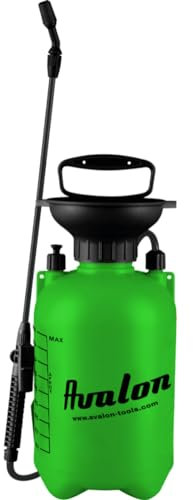 Avalon Pulvérisateur Manuel à Pression préalable avec réservoir de 5 litres de capacité indiquée pour l'entretien du Jardin et Le Nettoyage extérieur. Comprend Une Lance et des Sangles réglables