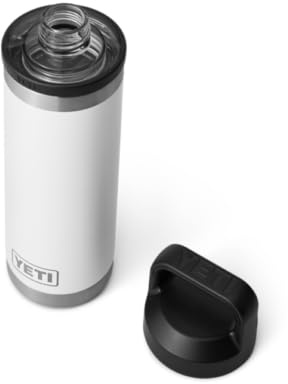 YETI Rambler Bottle Chug, Vaccum Insulated Stainless Steel Bottle with Leakproof Chug Cap, White, 18 oz (532 ml)