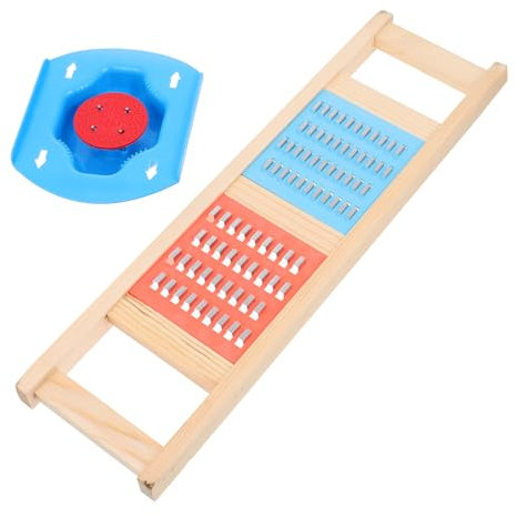 Alipis 1 Pc Grattugia a Mano Grattugia per Verdure Pela Patate Affetta Patate Strumento per Sbucciare a Doppio Uso Pelapatate Grattugia per Frutta Affettatrice Tagliapatate di Legno