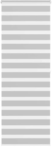 Homgoday Zebrarollo Doppelrollo Fensterrollo Sonnenschutzrollo Seitenzugrollo Zebrarollo für Fenster & Türen Wandmontage Sichtschutz Hellgrau 80x200 cm Stoffbreite 75,9 cm Polyester