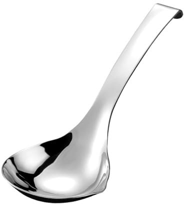 Cucchiaio da cucina professionale in acciaio inox con manico comodo cucchiaio da tavola per zuppe e stufati pentole da cucina