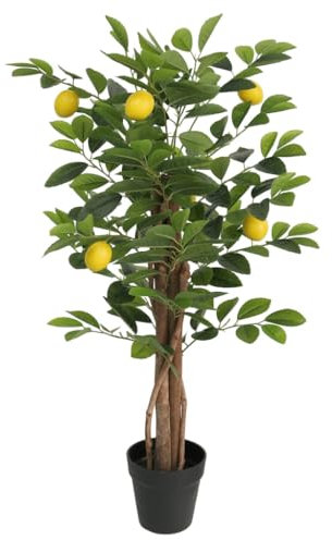 Plants-Trees-Limonero Artificial con 3 troncos Verde 85cm PP