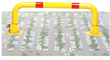 Bolardo de seguridad en forma de U con cerradura, bloqueador de estacionamiento para garaje y fábrica, postes de aislamiento de fácil instalación