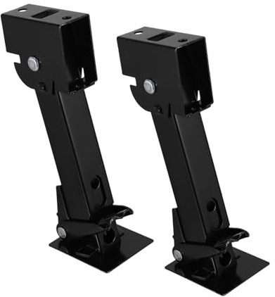 NOLITOY Martinetto Stabilizzatore Per Rimorchio in Acciaio Robusto, Set 2 Pezzi Supporto Stabile Per Camper e Manutenzione Outdoor, Accessorio Salvaspazio Per Conducenti e Professionisti