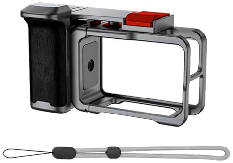 Alluminio leggero Stabilizzatore Palmare Gabbia Della Macchina Fotografica A Sgancio Rapido Esterno Street Grip Holder Per Action 3/4/5 Alluminio Camera Cage