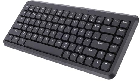 PUSOKEI Clavier sans Fil 2,4 G, Clavier D'ordinateur Bluetooth 5.1 avec pavé Numérique, Commutateur à Ciseaux, Mode Veille, Touches de Raccourci Multimédia, 84 Touches, 75% Claviers (Black)