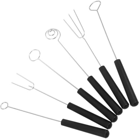 SHINEOFI 6 pièces Lot Fourchettes Fondue Chocolat Acier Inoxydable Multifonction pour Fromage Fruits et Cuisine Outils de Trempage et Pâtisserie Polyvalents