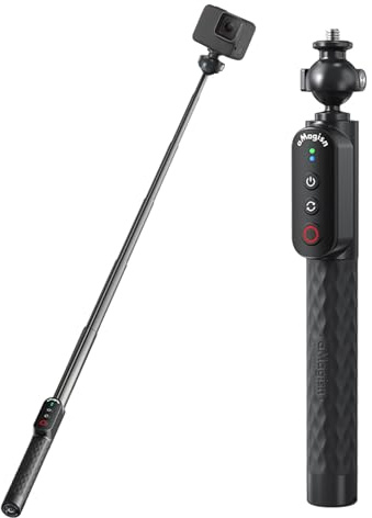 Tomvorks Perche à Selfie étanche jusqu'à 10 M, Construction Robuste en Aluminium pour Plus de durabilité, compatibilité Polyvalente pour Les Amateurs D'aventure et de Voyage.