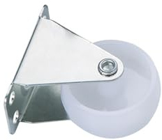 Ruote 1 pz Ruote direzionali da 1,5 pollici Ruote direzionali piatte in PP bianco Ruote for mobili diametro 27 m resistenti all'usura
