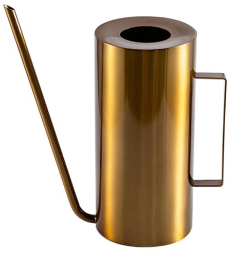 Abaodam Regadera Metálica para Jardín de 15L Color Dorado Pulverizador Multifuncional Práctico para Plantas de Interior y Macetas Regadera de Gran Capacidad para Riego Doméstico