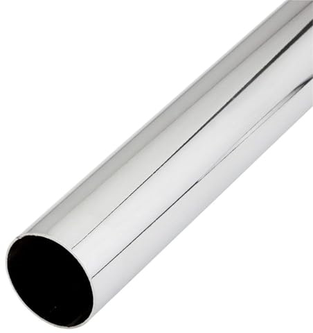 Barre d'armoire ronde SOTECH Ø 25 mm L : 600 mm Acier chromé poli Barre de penderie Barre à vêtements