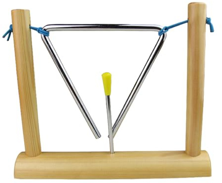 BCOATH Instrument de Percussion Triangulaire 15 CM Support en Métal Éducatif Musical pour Garçon et Filles Outil Pédagogique pour Maternelle Développement Motricité Fine et Audition