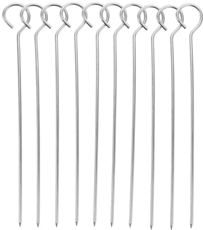 Aguja para Mecha de Vela de Hierro Plateado, 10 Piezas