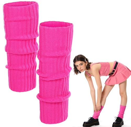 XJWZGM Legwarmers Neon, Sexy Damen Bein Stulpen Neon Strümpfe, Stulpe Damen für Karneval Fasching 80er 90er Jahre Kostüme Zu Motto Party zum Tanzen Einheitsgröße Accessoire Kostüm zu Retro