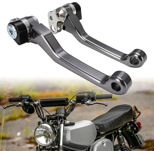 Motorrad-Kupplungs- und Bremshebel CNC-Aluminium für Moped, Titanfarbe