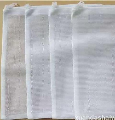COACOM Sac Filtrant De 12 Pièces avec Sacs en Filet De Chaîne, Sac Filtrant D'Aquarium D'Aquarium, Adapté Au Charbon Actif De Résine D'Aquarium (Noir, Blanc).