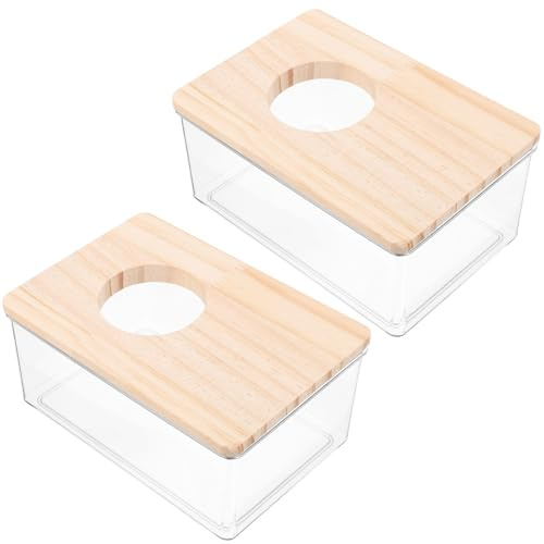 GALPADA 2 Stück Pack Acryl Sandbad für Kleine Haustiere und Chinchillas Glatte Oberfläche Sicher und Baden für Zuhause und Tiergeschäft