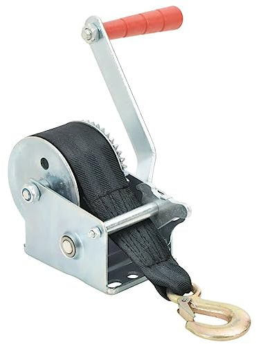 LoogCape Hand Winch with Strap 360 kg for Off-Road Vehicles Trailers Industrial Construction Offroad Workshop Crane Tractor