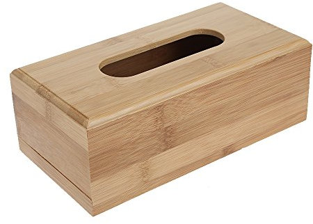 perfectii bambú Caja de pañuelos, rectangular funda Toalla dispensador de pañuelos de papel Toallas Caja Funda Caja De Cosméticos caja para casa oficina auto, 22.3 x 11.5 x 8 cm