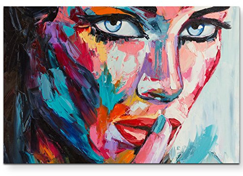 Leinwandbilder | Bilder Leinwand 120x80cm abstraktes Portrait – Frau