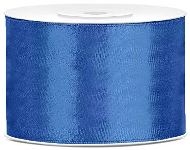 DaLoKu Satinband 6/12/25/38/50/100mm x 25m Geschenkband Schleifenband, Größe: 50mm x 25m, Farbe: royal Blau