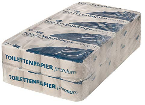 64 Rollen | Toilettenpapier Standard [ 2-lagig ] 250 Blatt je Rolle | sehr weich und soft | Klopapier naturweiß