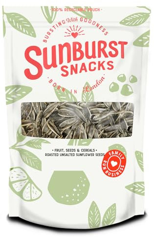 Sunburst Snacks Sunflower Seeds Roasted & Unsalted, Gluten Free, Vegan & High Protein Snack, Recyclable & Resealable Pouch, 1KG