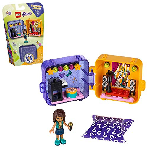 Lego 41400 Friends Andreas magischer Würfel - Sängerin, Mini-Spielset mit Mini-Puppe und Überraschungstier