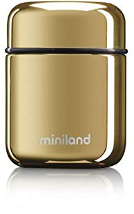 Miniland FOOD THERMOS MIN, DELUXE GOLD, Isolierbehälter für Babynahrung, 280 ml, 1 Dose
