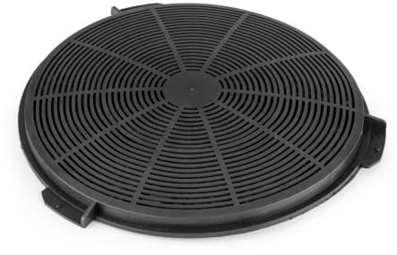 Klarstein Filtre à charbon actif pour hottes aspirantes Amelia, pièce détachée, 1 x filtre, 24 x 2 cm (Ø x H), noir, mode recyclage, accessoire