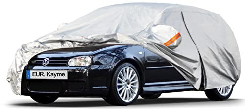 Kayme Autoabdeckung Wasserdicht Atmungsaktiv Passend für Volkswagen Golf Variant MK4(1999-2006),Vollgarage Autoplane für Regen Sonne Staub Schutz,Auto Abdeckplane Faltgarage(3-7 Tage liefern)