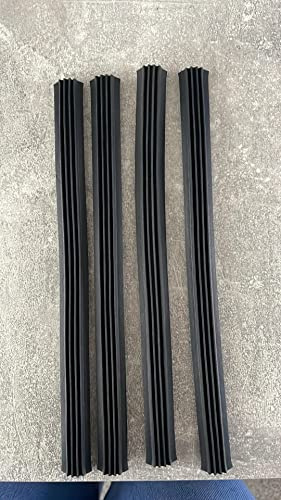 Avasee 4 Pack Black Plastic Gutter Seals, 32mm x 105mm for 150mm Half Round Gutter