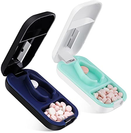 Opret Tablettenteiler für Große und Kleine Tabletten, Teilt Pillen Exakt | Tablettenschneider, Pill Cutter in Halbe Viertel Schneiden, Tablettenspalter, Pillenschneider Tablettenzerteiler