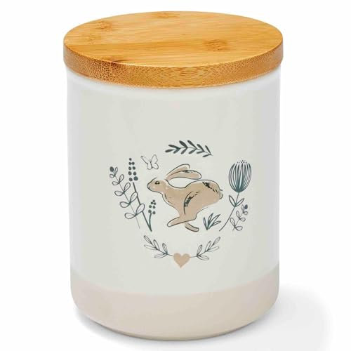 Cooksmart Ceramic Sugar Canister | Tea Coffee Sugar Canisters For All Type Of Kitchens | Coffee And Tea Storage Jars With Modern Designs - Country Animals