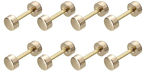 sourcing map 8uds Metal Bolsa Correa Conexión Hebillas 16x26mm Claro Dorado | Monedero Tornillo Fijación Remaches Barra Forma para Bolso Cinturón Manija Conectivo Decoración