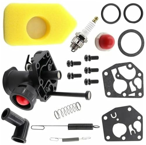 Kit carburateur pour tondeuse à gazon | 499809 498809A 494406, Filtre à air 698369, Ressort de régulateur 691859 692211, Membrane 795083 495770