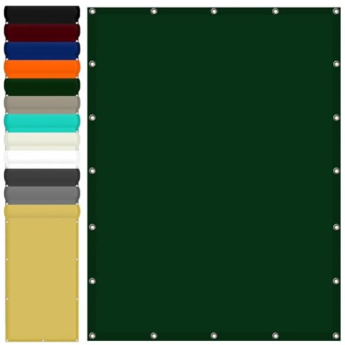 Telo di ricambio per ombrellone 4 x 8 m Impermeabile Rete Telo Ombra con Occhielli Protezione Raggi UV HDPE Tende Da Sole per Piante Pianta Terrazzo, Verde Scuro