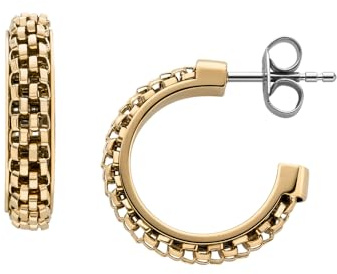 Skagen Women's Stainless Steel Push Back Earrings Haselnuss,Length: 10MM, Height: 9.7MM