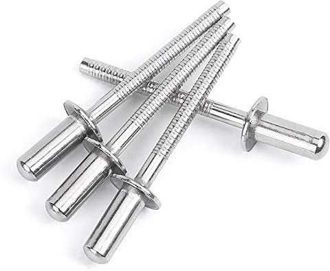 Cilky Metallschrauben 10 Stück Blindniete M5 Geschlossene Zugniete Befestigbare Blindniete 304 Edelstahl Auto Blindniete Grip wasserdichte Niete(M5*16)