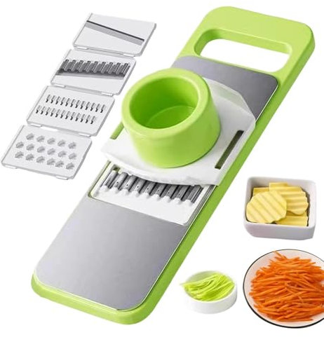 Cortadora de verduras cortadora, cortadora de verduras multifuncional,Cortadora De Patatas Cortadora Picadora | Cortadora y rebanadora de verduras 5 en 1, ralladora de queso, picadora de verduras para