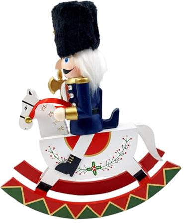 Cabilock Décorations De Noël Casse-Noisette Bois Figurine De Soldat Casse-Noisette sur Cheval à Bascule Coffret Casse-Noisette Décorations De Noël Soldat Casse-Noisette Casse-Noisette Bois