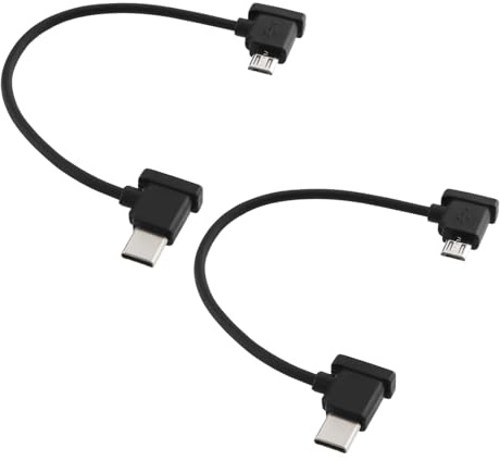 eMagTech Cavo Dati Per Telecomando Da 2 Pezzi 16 Cm Tipo C A Micro USB Compatibile Con DJI Mavic Mini Pro Air Drone Cavo USB Per Telecomando USB-C