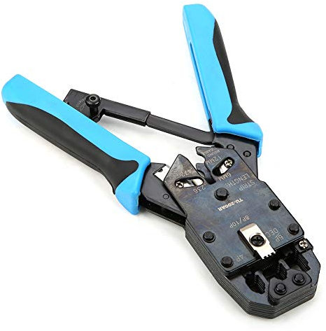 Pinza a Crimpare RJ45, Connettore Ethernet Rete Ethernet Cavo Crimpatrice Ethernet Pass Through Crimpatrice Pinza a Crimpare Filo Ethernet per 8P8C RJ -45