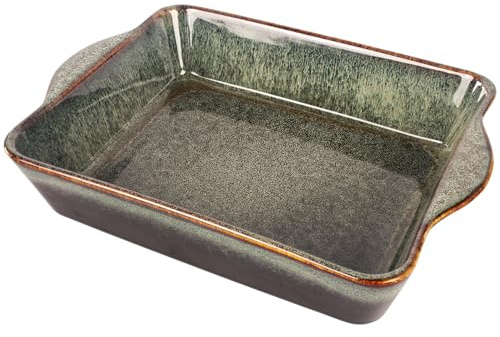 jinsongdafa ugnsform, rektangulär av porslin med handtag, lasagneform, lasagneform, ugnsform, ugnsform för förvaring av mat, ugnsform för fester och älskare