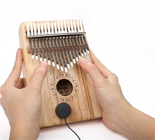 17-Note Electric Box EQ Finger Klavier Kalimba Daumen Klavier Nanzhu Kampferholz Holz Musikinstrument Fingerklaviere(Campho)