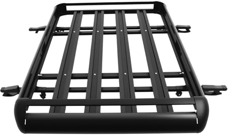HOARLICN Dachgepäckträger Auto, Dachträger Geschlossene Reling 150kg mit Einstellbare Breite für SUV-Modelle mit Eingebauten Gepäckträgern Eisen, Aluminium (140X100CM)